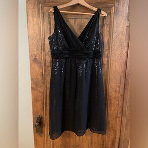Black mesh/sequin party dress